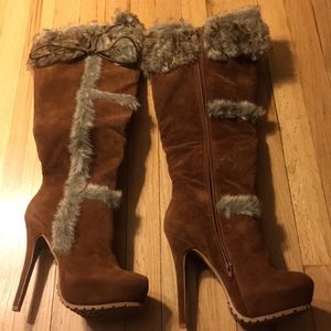 Cognac colored boots from shoe dazzle.